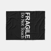 Fragile - Do Not Touch -  Fleece Deken (Voorkant (Horizontaal))