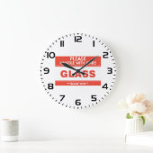 Fragile Glass Handle With Care Warning Grote Klok (Huis)