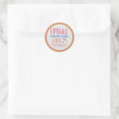Fragile handgreep met aangepaste zorg ronde sticker (Tas)