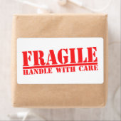 Fragile handgreep met rode tekst voor verzendlabel (Insitu)