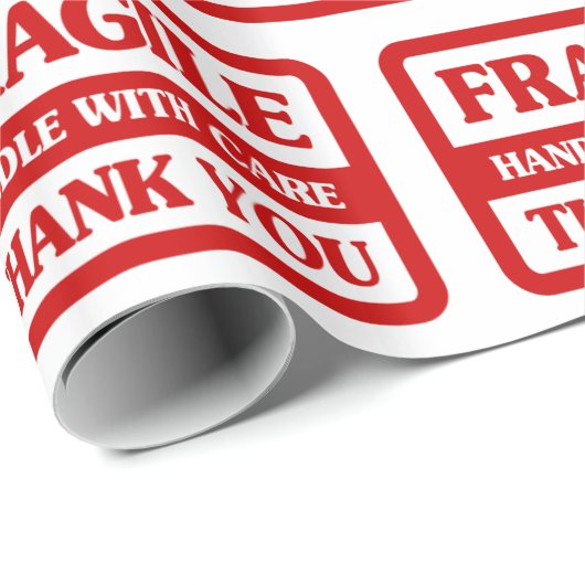 Fragile handgreep met zorg cadeaupapier (Rol Hoek)