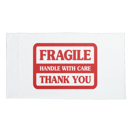Fragile handgreep met zorg kussensloop (Achterkant-Links)