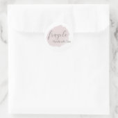 Fragile handgreep met zorg ronde sticker (Tas)