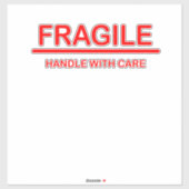 Fragile handgreep met zorg sticker (Vel)