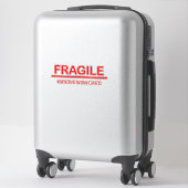 Fragile handgreep met zorg sticker (Koffer)