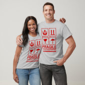 Fragile handgreep met zorgsymbool t-shirt (Unisex)