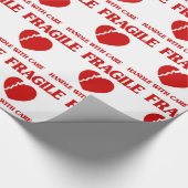 Fragile hartbehandeling met zorg cadeaupapier (Hoek)