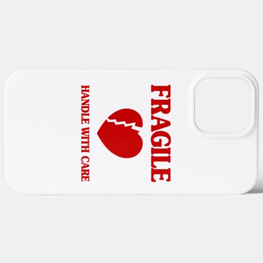Fragile hartbehandeling met zorg Case-Mate iPhone case (Achterkant (horizontaal))