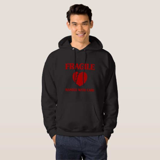 Fragile hartbehandeling met zorg hoodie (Voorkant volledig)