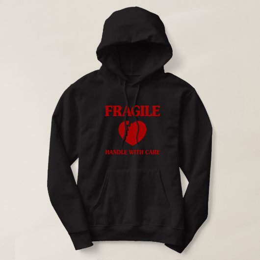 Fragile hartbehandeling met zorg hoodie (Design voorkant)