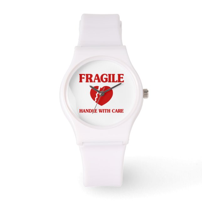 Fragile hartbehandeling met zorg horloge (Voorkant)