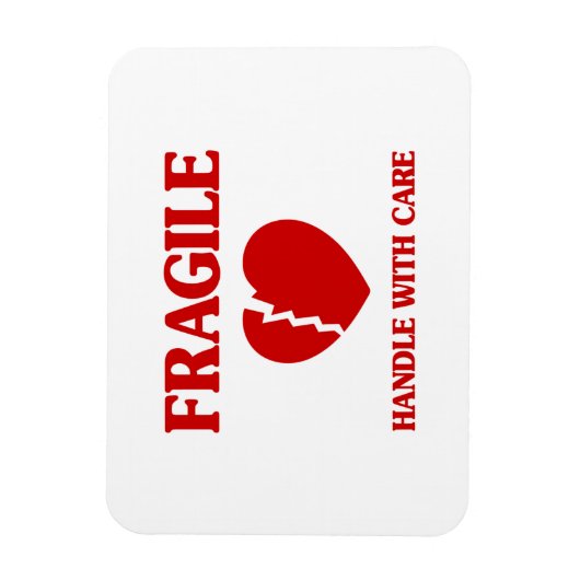 Fragile hartbehandeling met zorg magneet (Verticaal)