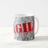 Fragile koffie-mok  | Ontwerp van de bunkeromhulli Koffiemok (Voorkant rechts)
