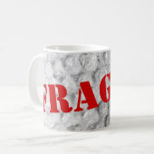 Fragile koffie-mok  | Ontwerp van de bunkeromhulli Koffiemok (Voorkant links)