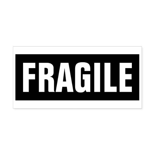 Fragile mailing 	rubberstempel (Afrduk)