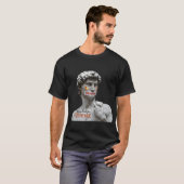 Fragile meme kunst - Cracked David standbeeld paro T-shirt (Voorkant volledig)