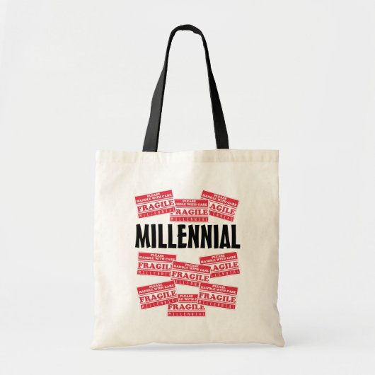 Fragile Millennium, handig met zorg Tote Bag (Voorkant)