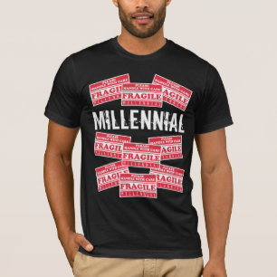 Fragile Millenniumlabels, gelieve voorzichtig te z T-shirt