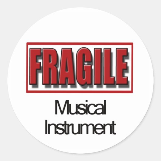 Fragile Musical Instrument Stickers (Voorkant)