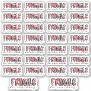 Fragile, Ne pas tomber - Stickers Aquarelle