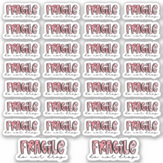 Fragile, Ne pas tomber - Stickers Aquarelle