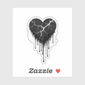 Fragile Resilience: Midnight Ink Heart Sticker (Vel)