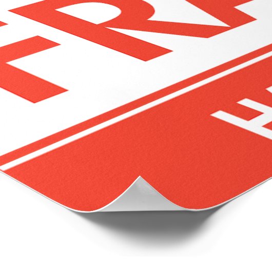 Fragile Sign Poster (Hoek)