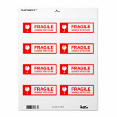 Fragile Stickers Handle with Care (Feuille entière)