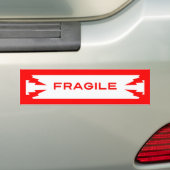 Fragile Symbool Bumpersticker (Op auto)