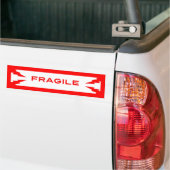 Fragile Symbool Bumpersticker (Op Truck)