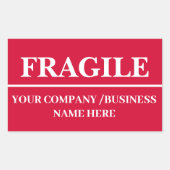 Fragile Verzendlabel Rechthoek Sticker (Voorkant)