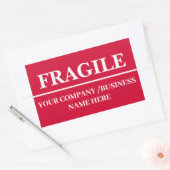 Fragile Verzendlabel Rechthoek Sticker (Envelop)