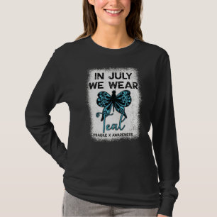 Fragile X Awareness FXS in Juli Draag Blauwgroen B T-shirt