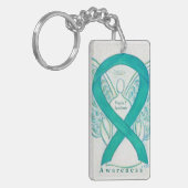 Fragile X Syndrome Angel Awareness Ribbon Sleutelh Sleutelhanger (Voorkant Links)