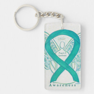 Fragile X Syndrome Angel Awareness Ribbon Sleutelh Sleutelhanger