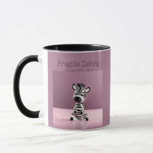 Fragile Zebra : Manipuler avec soin Mug