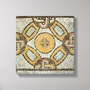 Fragment uit de vloer van de Roman Baths Canvas Afdruk