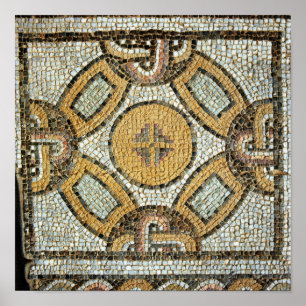 Fragment uit de vloer van de Roman Baths Poster