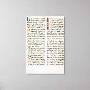 Fragment uit een Cathar-manuscript Canvas Afdruk