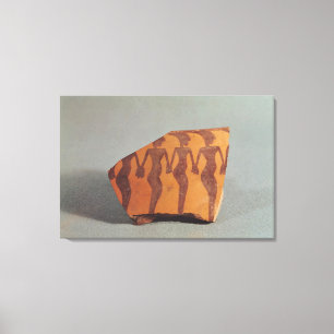 Fragment van aardewerk canvas afdruk