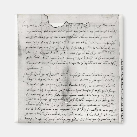 Fragment van de brief van Christopher Magneet (Voorkant)