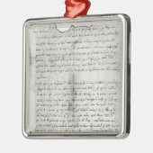 Fragment van de brief van Christopher Metalen Ornament (Links)