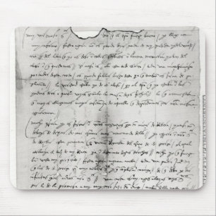 Fragment van de brief van Christopher Muismat