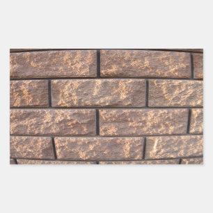 Fragment van de muur van de grote betonblokken rechthoekige sticker