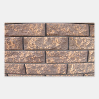 Fragment van de muur van de grote betonblokken rechthoekige sticker
