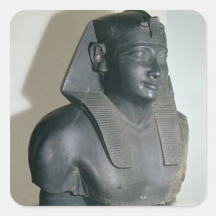 Fragment van een Egyptisch standbeeld van Ptolemy Vierkante Sticker