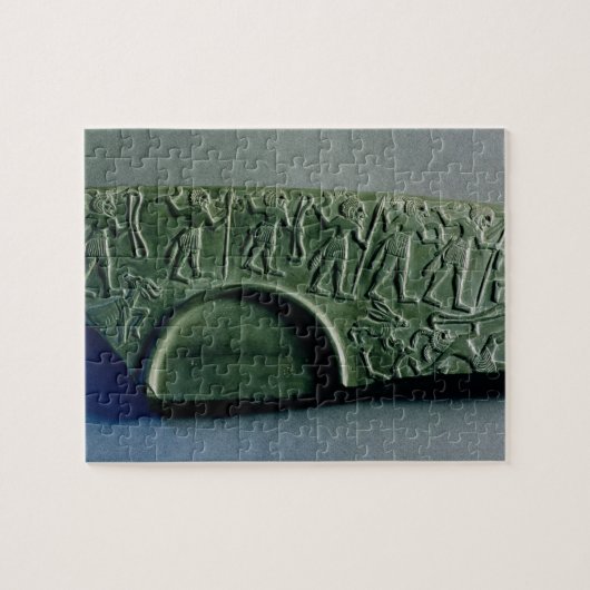 Fragment van een palet met een jachtscène uit A Legpuzzel (Horizontaal)