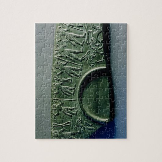 Fragment van een palet met een jachtscène uit A Legpuzzel (Verticaal)