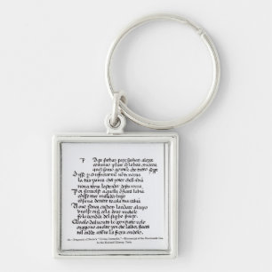 Fragment van het Divina Commedia van Dante Sleutelhanger