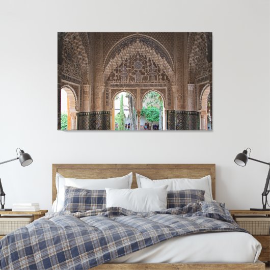 Fragment van het ontwerp van het Alhambra. Canvas Afdruk (Insitu (Slaapkamer))